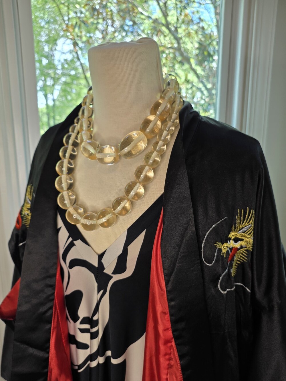 Chunky Acrylic Statement Necklace w/Screw Clasp - Shorter Version.